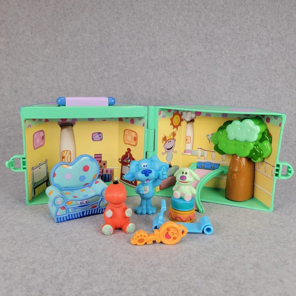Mattel Blues Room Playset Kids Portable Carry Case Figures 2003